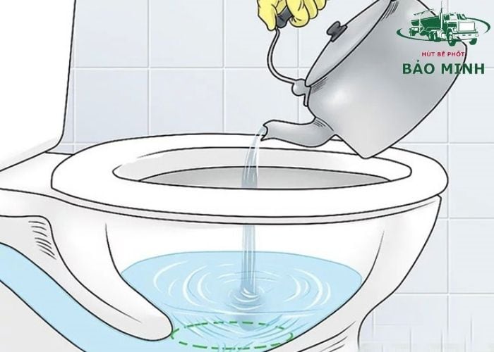Bồn cầu bị nghẹt đầy nước