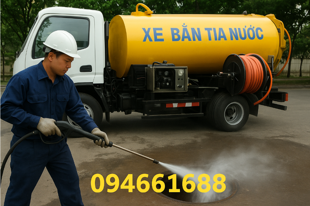 thông tắc cống tại bắc ninh bằng xe bắn tia nước áp lực cao
