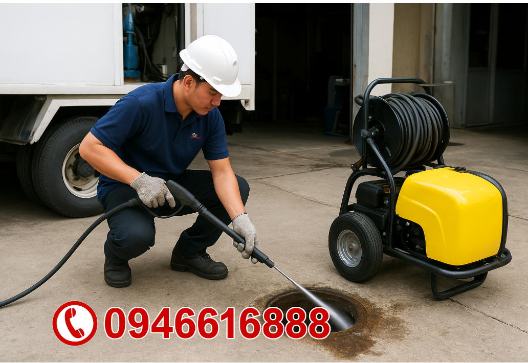 thông tắc cống tại hà nội bằng máy bắn tia nước áp lực cao