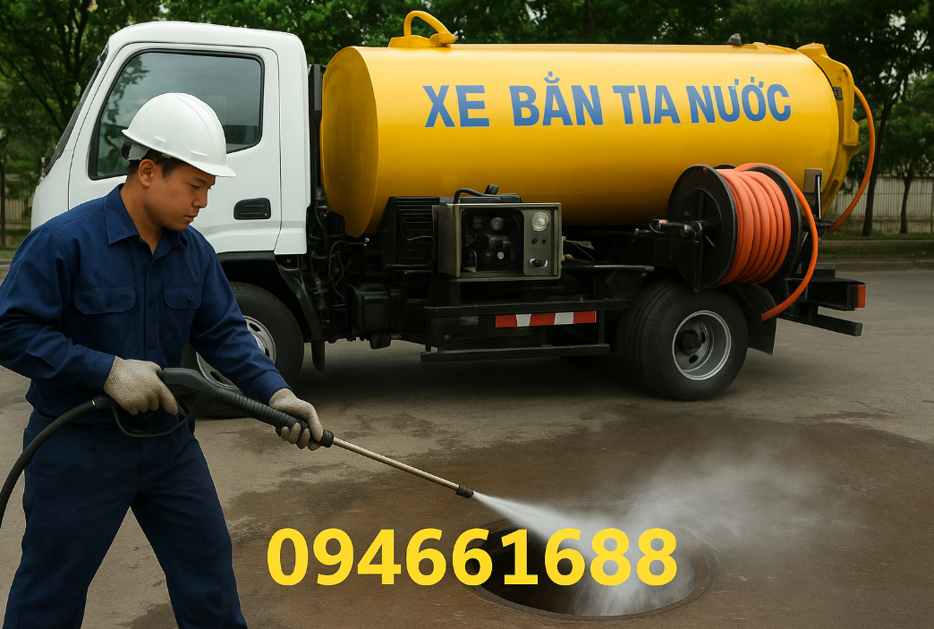 thông tắc cống tại hà nội bằng xe bắn tia nước