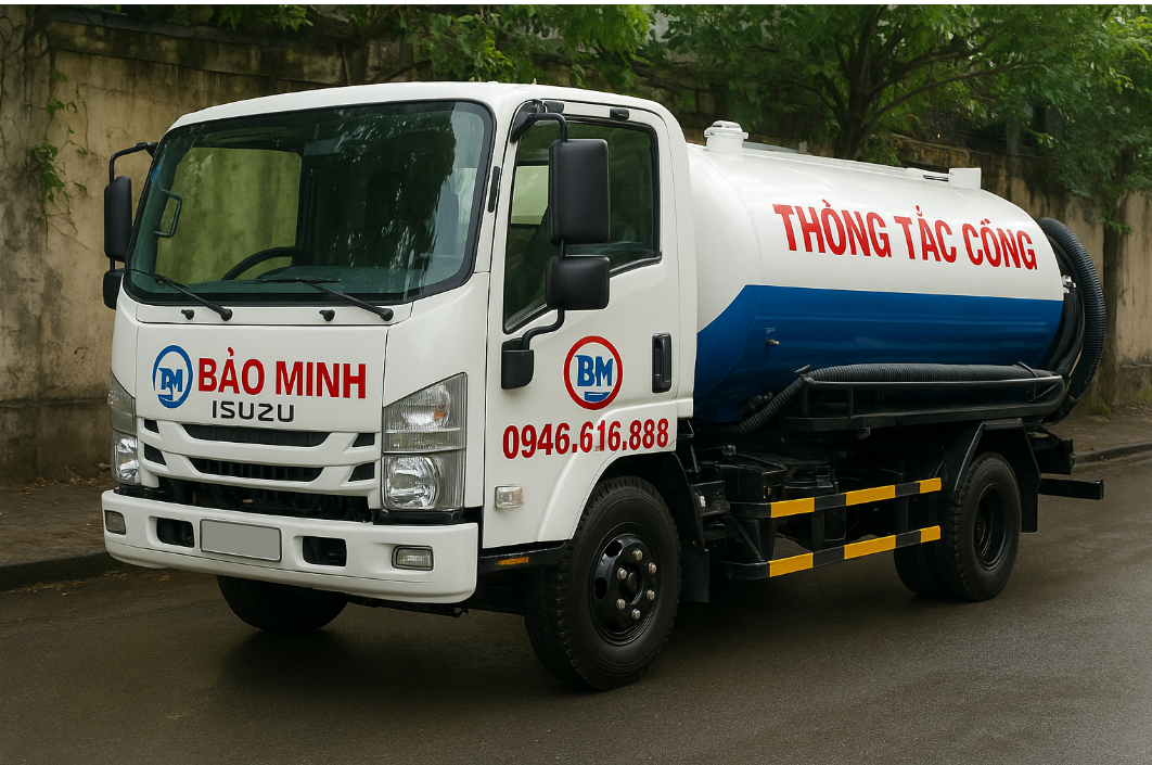 thông tắc cống tại hà nội bằng xe bắn tia nước hiện đại