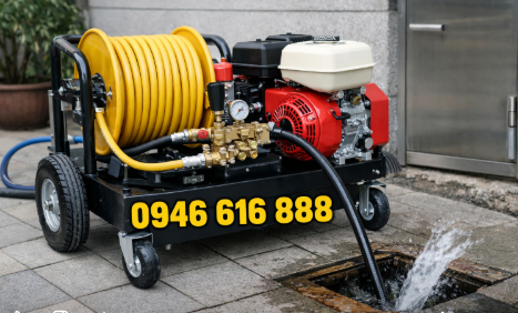 thông cống bằng máy áp lực cao