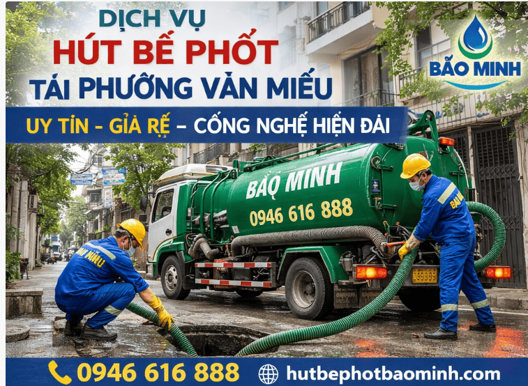 dv hút bể phốt tại phường V Văn miếu