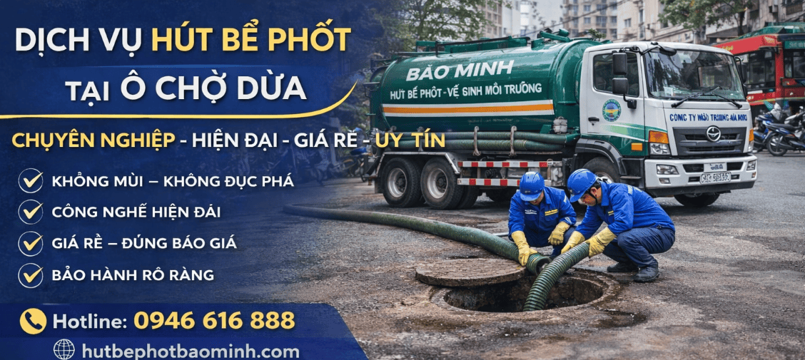 hút bể phốt tại ô chợ dừa