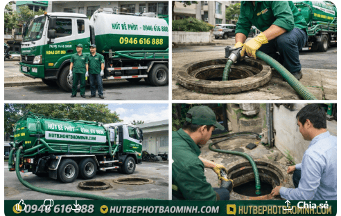 hút bể phốt tại vĩnh tuy