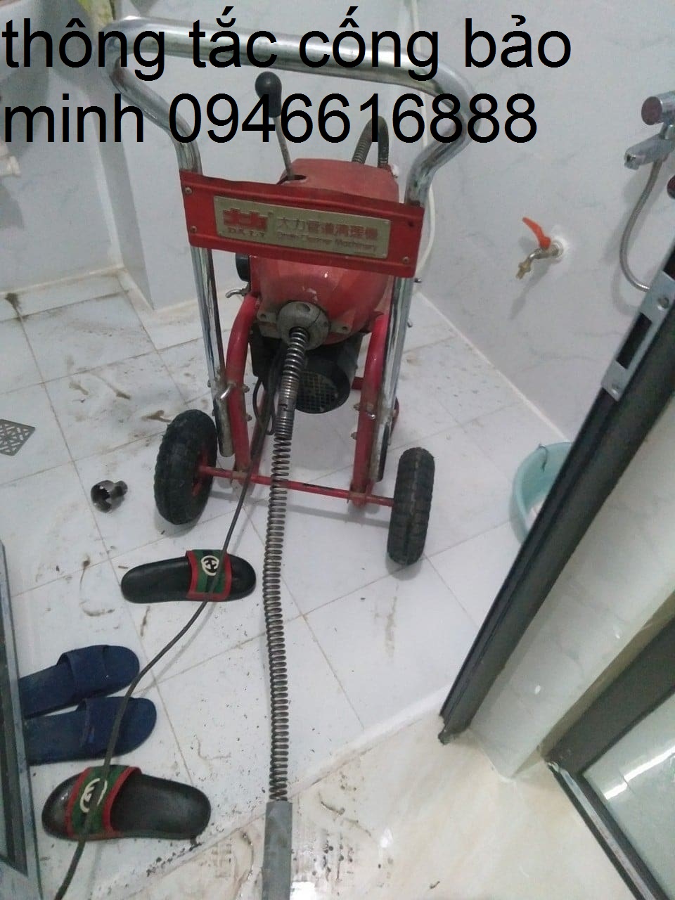 máy lò xo thông tắc cống tại ecopark