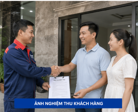 nghiệm thu bảo hành dịch vụ hút bể phốt của chúng tôi