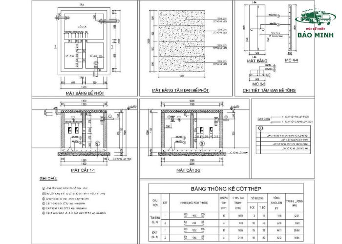 Sơ đồ bể phốt tự hoại (2)