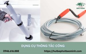dụng cụ thông tắc cống