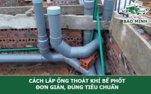 Cách lắp ống thoát khí bể phốt
