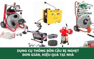 Dụng cụ thông bồn cầu bị nghẹt