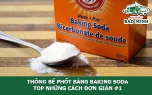 Thông bể phốt bằng baking soda