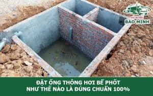 Đặt ống thông hơi bể phốt