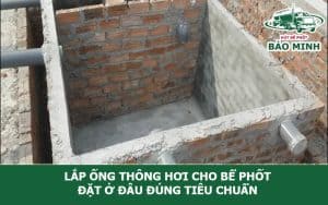 Lắp ống thông hơi cho bể phốt