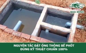 Nguyên tắc đặt ống thông bể phốt