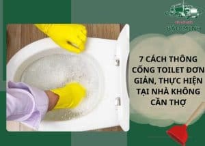 cách thông cống toilet