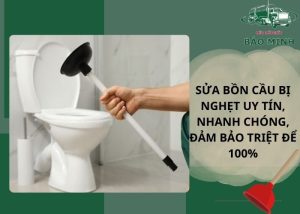 Sửa bồn cầu bị nghẹt