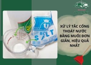 Xử lý tắc cống thoát nước bằng muối
