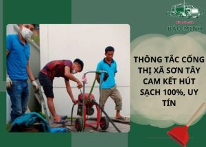 Thông tắc cống thị xã Sơn Tây