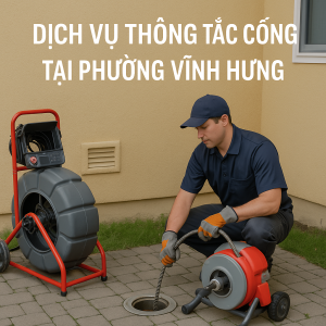 thông tắc cống tại phường vĩnh hưng