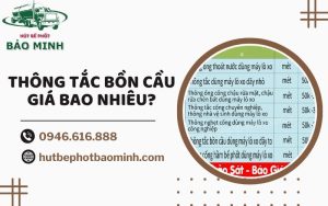 Thông tắc bồn cầu giá bao nhiêu