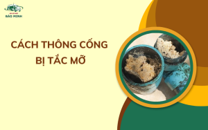 Cách thông cống bị tắc mỡ