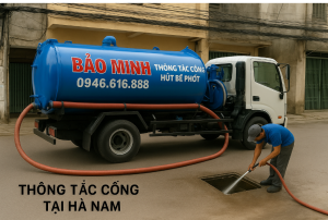thông tắc cống tại hà nam bằng xe bắn tia nước