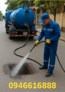 dv thông tắc cống tại hà nội bằng xe bắn tia nước