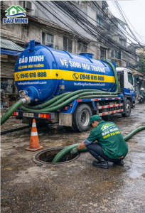 hút bể phốt tại vĩnh hưng