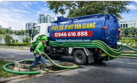 thi công hút bể phốt tại ecopark văn giang