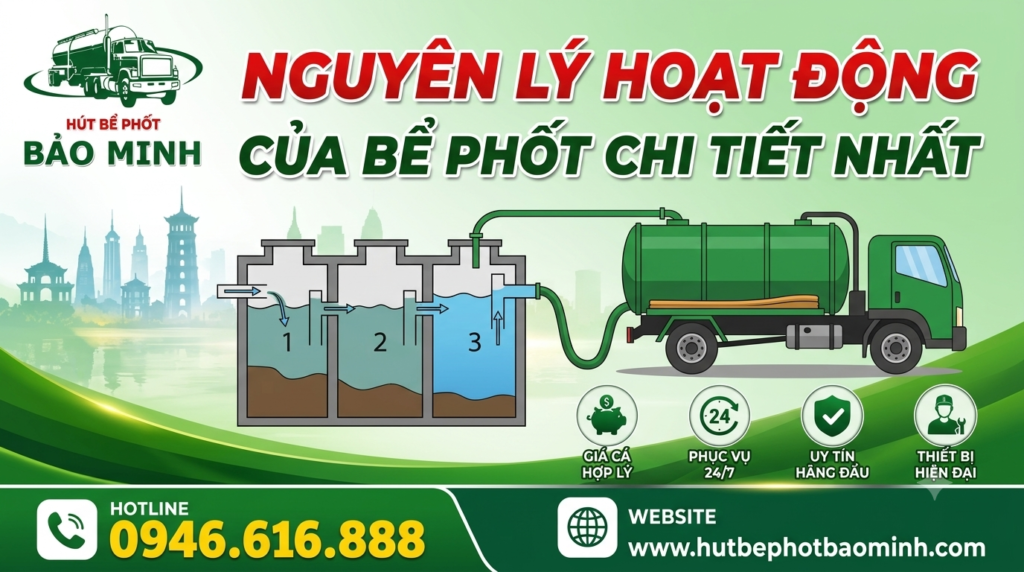 Nguyên lý hoạt động của bể phốt
