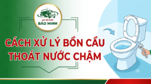 Cách xử lý bồn cầu thoát nước chậm