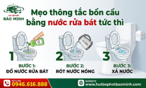 Mẹo thông tắc bồn cầu bằng nước rửa bát