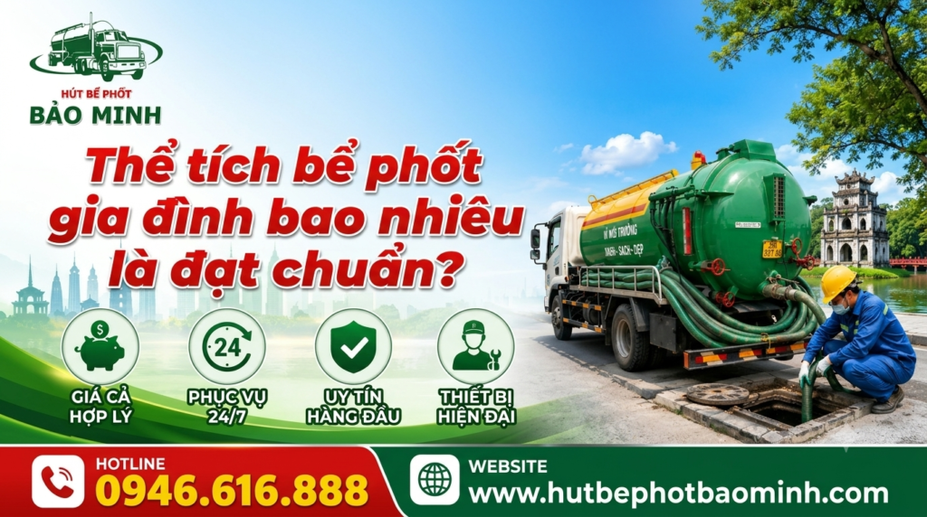 Thể tích bể phốt gia đình