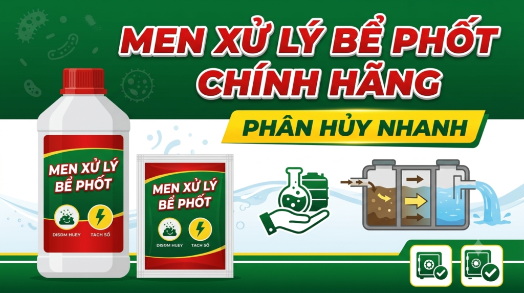 Men xử lý bể phốt
