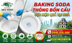 Baking soda thông bồn cầu
