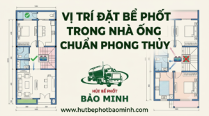 Vị trí đặt bể phốt trong nhà ống
