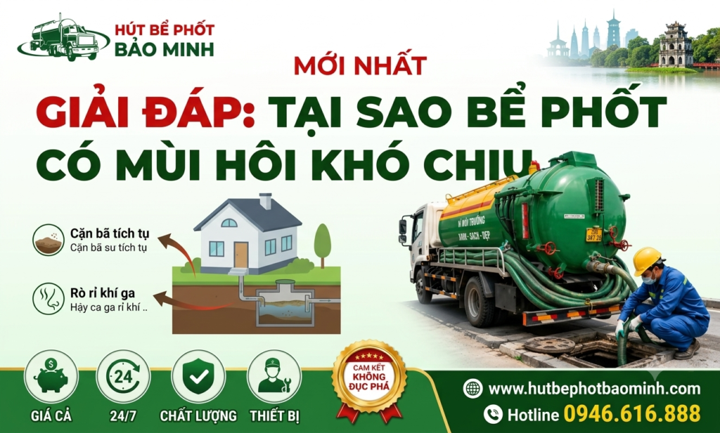 Tại sao bể phốt có mùi hôi