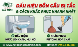 Dấu hiệu bồn cầu bị tắc